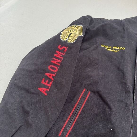 Ancient Egyptian Arabic Order Mystic Shine Fraternity Embroidered Jacket Sz 3XL - Picture 3 of 10